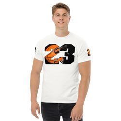 basketball 23 nomber black background men's classic tee