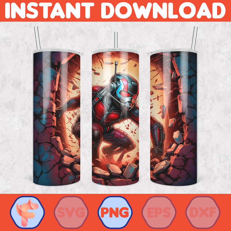 Cartoon And Super Hero Tumbler Wrap Png, 3D Tumbler Design Skinny Sublimation Digital Download (3).jpg