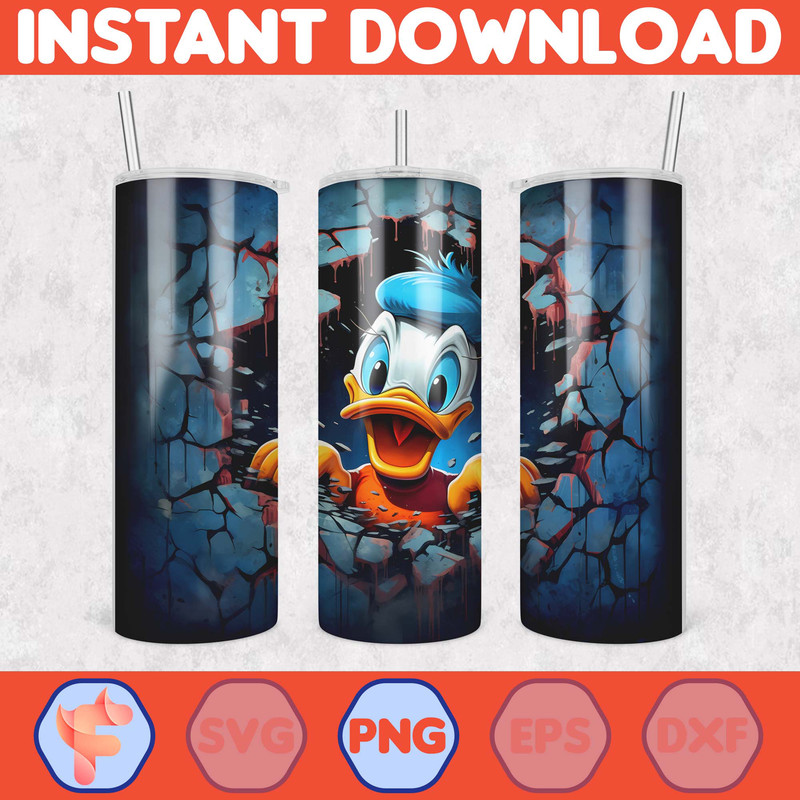 Cartoon And Super Hero Tumbler Wrap Png, 3D Tumbler Design Skinny Sublimation Digital Download (7).jpg