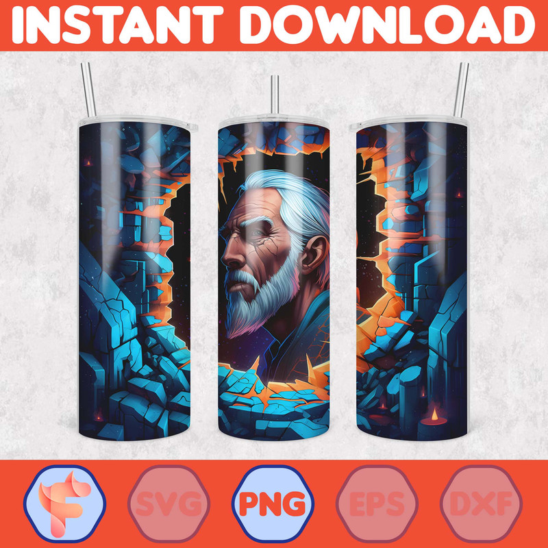 Cartoon And Super Hero Tumbler Wrap Png, 3D Tumbler Design Skinny Sublimation Digital Download (9).jpg