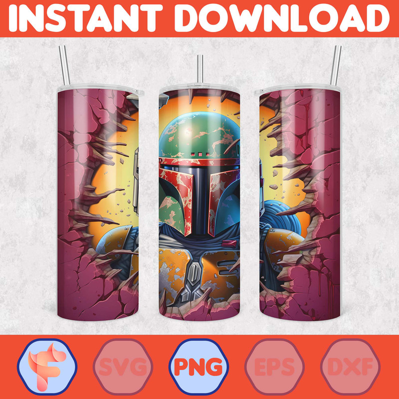 Cartoon And Super Hero Tumbler Wrap Png, 3D Tumbler Design Skinny Sublimation Digital Download (17).jpg