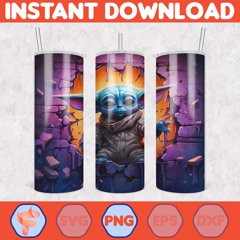 Cartoon And Super Hero Tumbler Wrap Png, 3D Tumbler Design Skinny Sublimation Digital Download (27).jpg