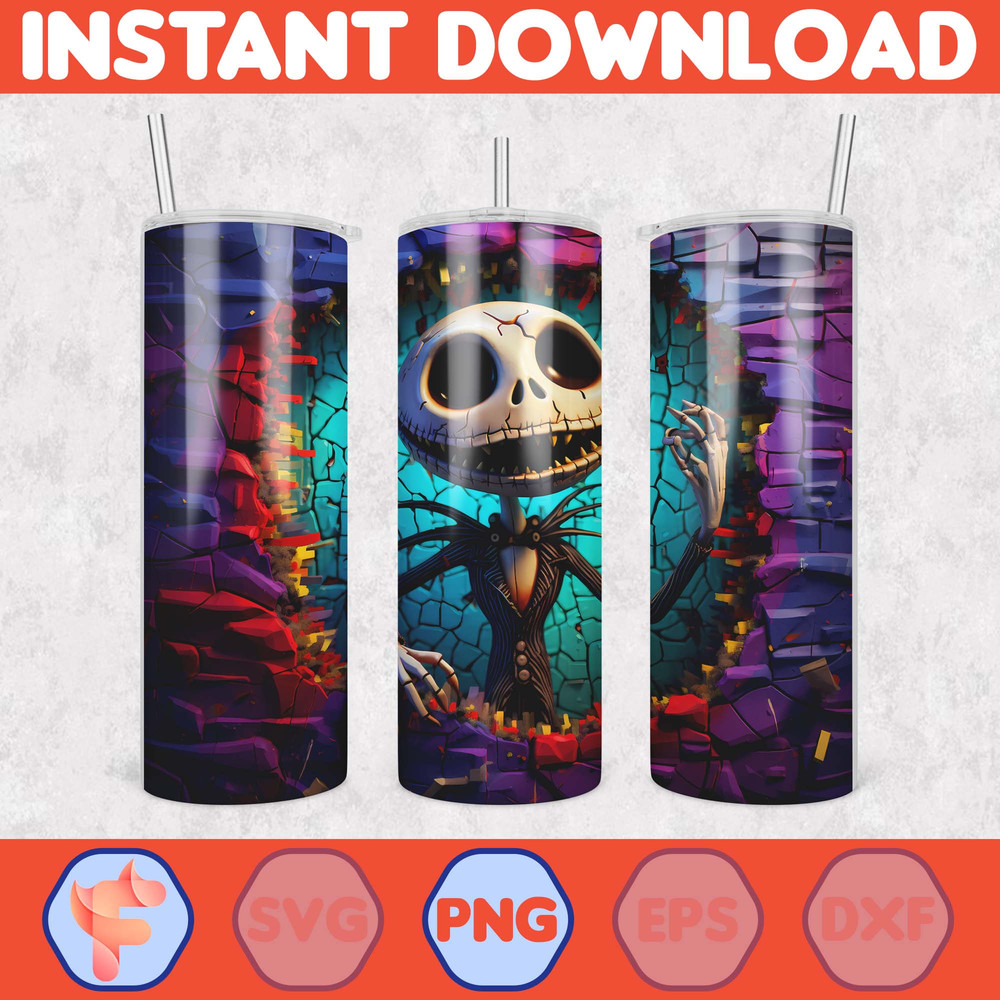 Cartoon And Super Hero Tumbler Wrap Png, 3D Tumbler Design Skinny Sublimation Digital Download (34).jpg