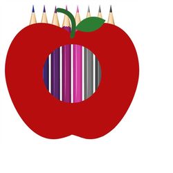 school svg, school supplies svg, pencil svg, teacher svg, crayon split monogram svg, apple svgpencil crayon apple split