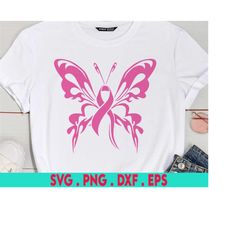 butterfly awareness ribbon svg, fight cancer svg, cancer awareness svg, awareness ribbon svg, ribbon svg, awareness svg,