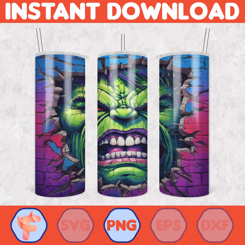 Cartoon And Super Hero Tumbler Wrap Png, 3D Tumbler Design Skinny Sublimation Digital Download (53).jpg
