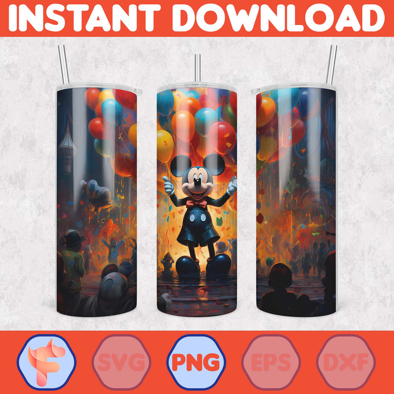 Cartoon And Super Hero Tumbler Wrap Png, 3D Tumbler Design Skinny Sublimation Digital Download (63).jpg