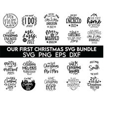 our first christmas svg bundle, christmas ornament svg, first christmas as mr and mrs svg, christmas svg bundle, christm