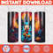 Cartoon And Super Hero Tumbler Wrap Png, 3D Tumbler Design Skinny Sublimation Digital Download (86).jpg