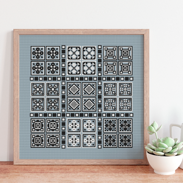 modern cross stitch pattern mosaic