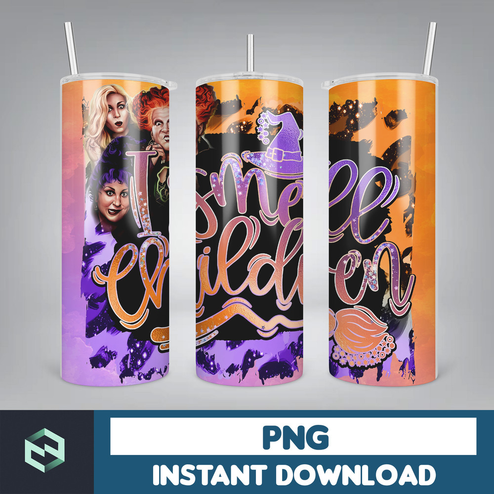 Witches 20oz Tumbler Desing Png Wrap, Halloween Movie Tumbler Straight Design, Straight Tumbler Design (10).jpg