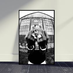 Rapper Tupac Shakur 2Pac Art Poster Music Poster Wall Art, Room Decor, Home Decor, Art Poster For Gift