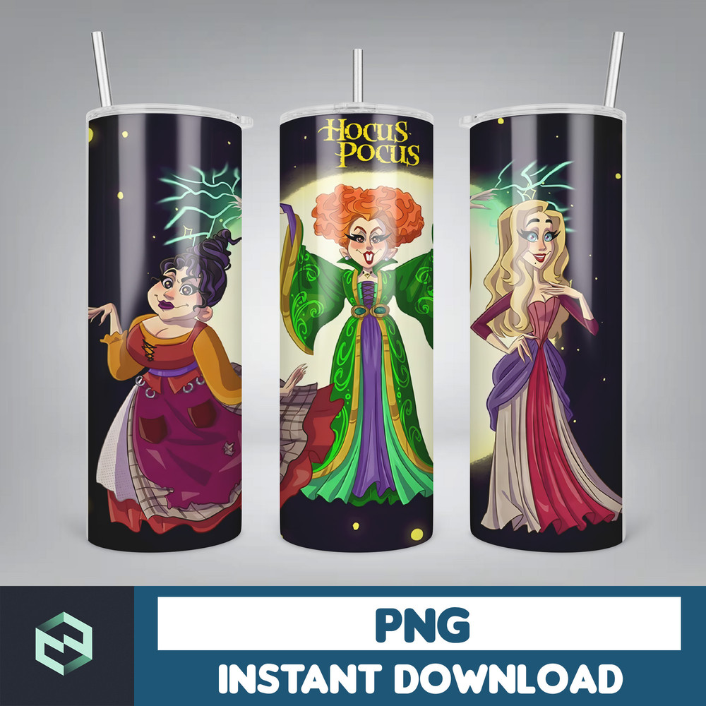 Witches 20oz Tumbler Desing Png Wrap, Halloween Movie Tumbler Straight Design, Straight Tumbler Design (27).jpg