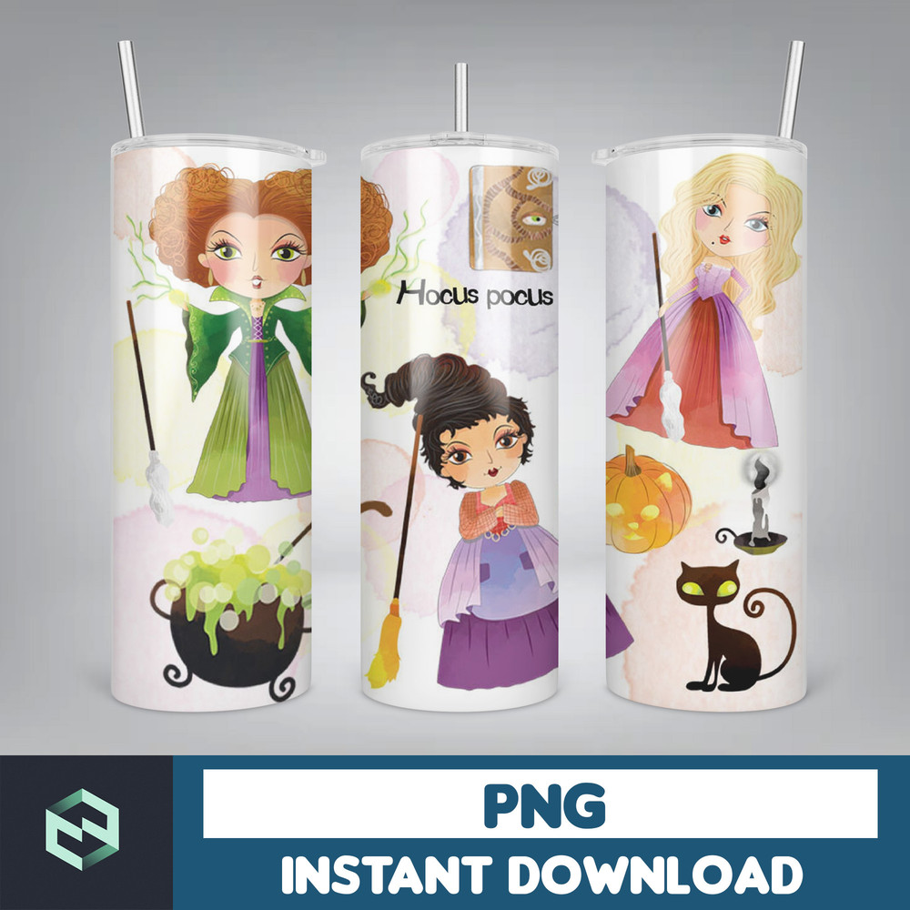 Witches 20oz Tumbler Desing Png Wrap, Halloween Movie Tumbler Straight Design, Straight Tumbler Design (28).jpg
