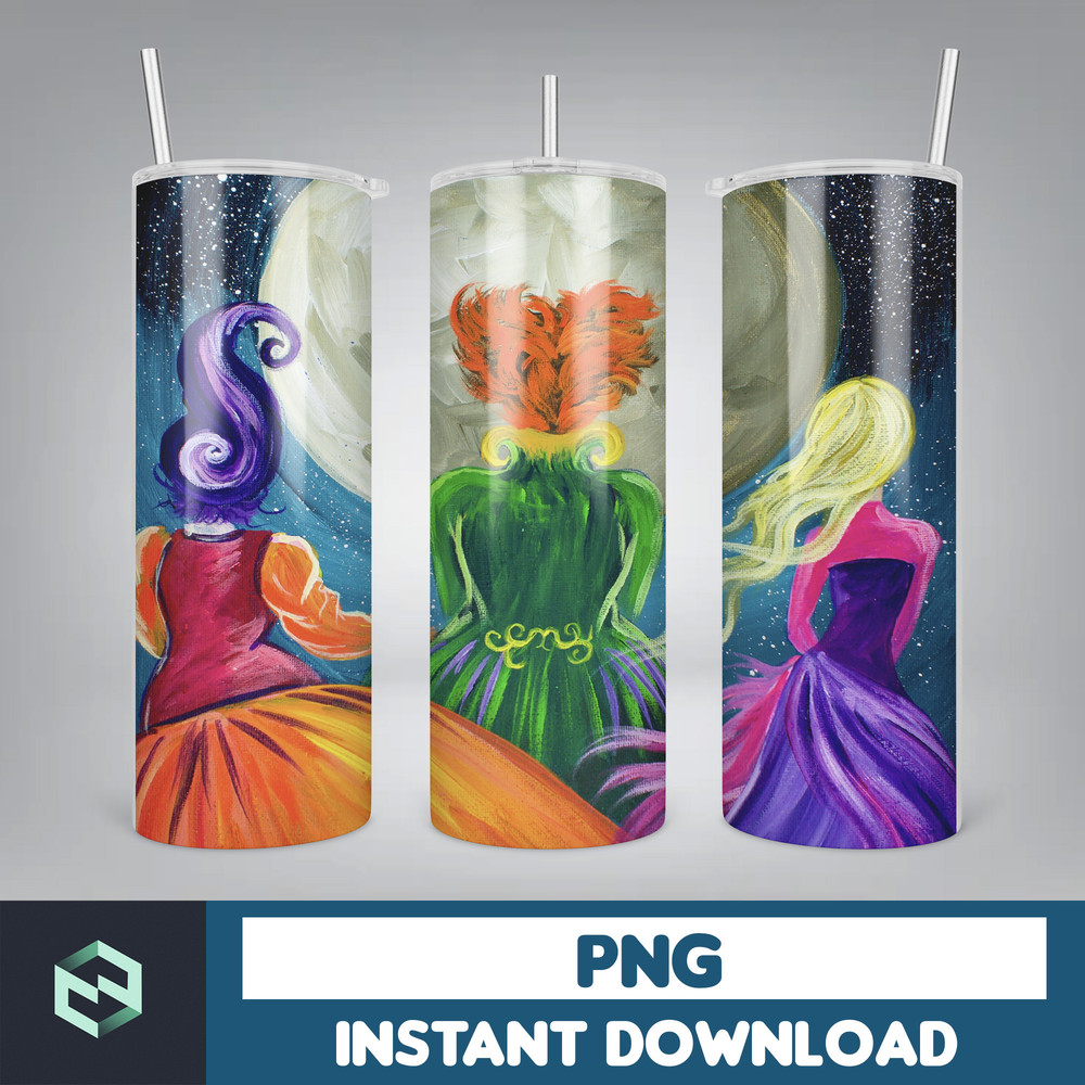 Witches 20oz Tumbler Desing Png Wrap, Halloween Movie Tumbler Straight Design, Straight Tumbler Design (31).jpg