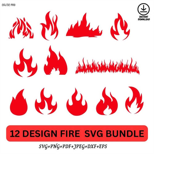 Basic Fire Svg FIRE svg, flame svg, Fire SVG Bundle, Fire Flames Svg, Fire | Inspire ...