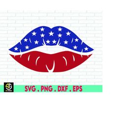 usa lips kiss svg, fourth of july svg, 4th of july svg, patriotic svg, america kiss svg, independence day svg, instant d