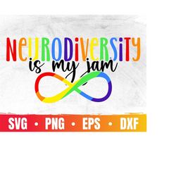 neurodiversity is my jam svg | celebrate neurodiversity spectrum | adhd svg | autism awareness month svg | commercial us