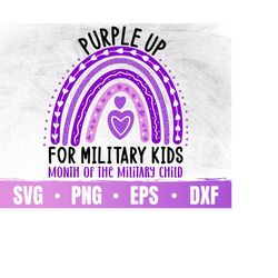 purple up for military kids svg | military child month awareness cricut | proud army family png | purple | commercial us