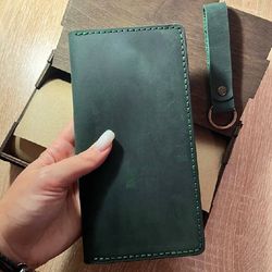 Handmade Leather wallet for men exclusive unique free shipping