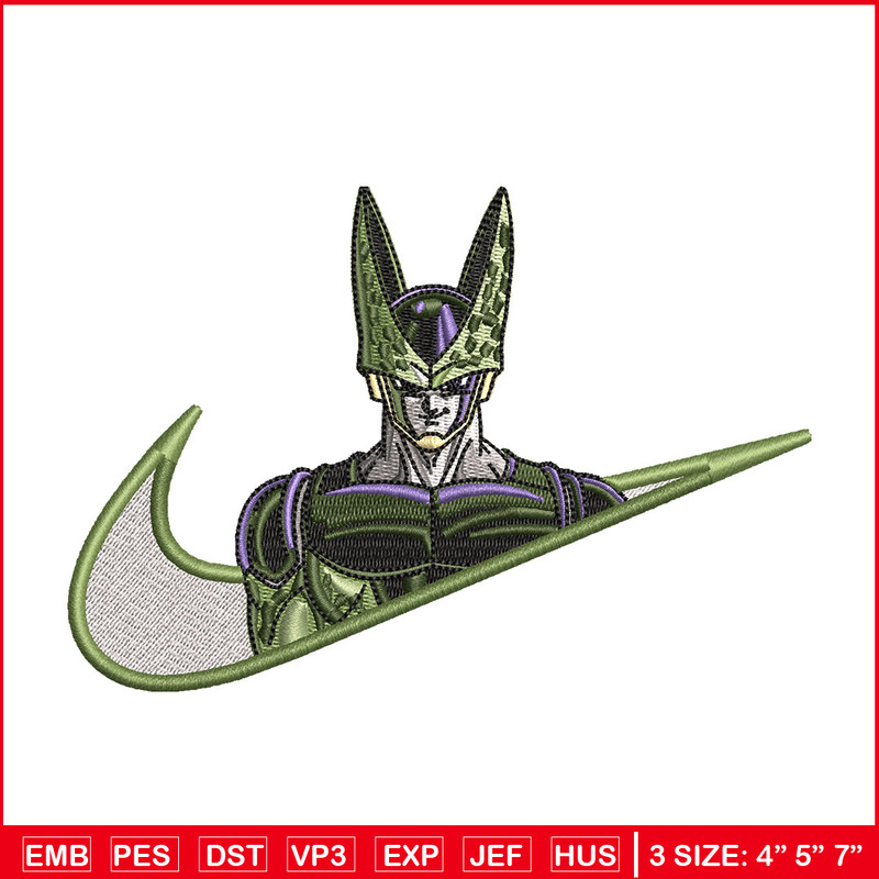 Cell nike embroidery design, Dragonball embroidery, Nike design, Embroidery shirt, Embroidery file, Digital download.jpg
