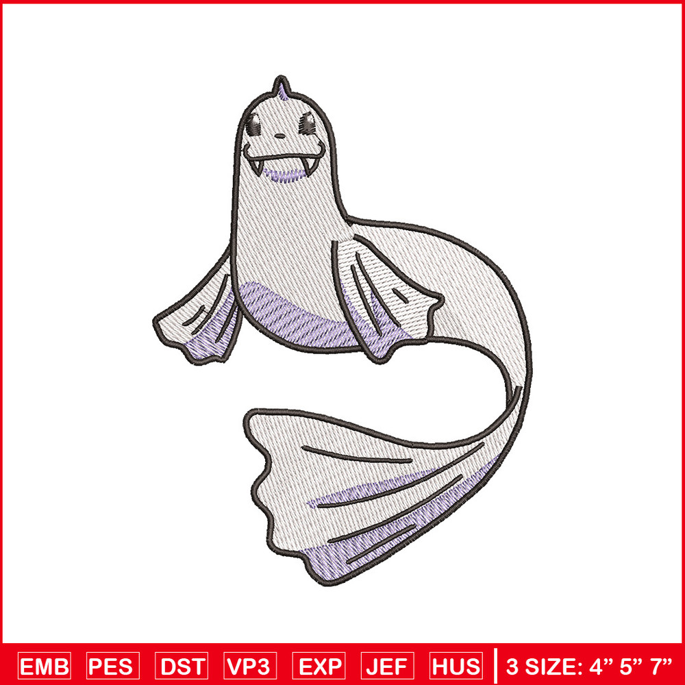 Dewgong embroidery design, Pokemon embroidery, Anime design, Embroidery shirt, Embroidery file,Digital download.jpg