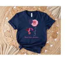breast cancer awareness shirt, faith hope love shirt, gift for cancer fighter, pink ribbon shirt, cancer warrior shirt,