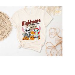 stitch halloween vintage shirts, vintage disney halloween sweatshirt, nightmare on main street stitch shirt, disney coup
