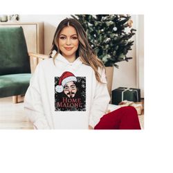 home malone hoodie, ugly christmas hoodie, funny christmas hoodie, home alone hoodie, christmas gift idea, ghost malone