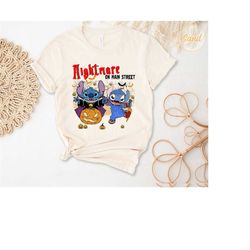 vintage stitch halloween shirt, nightmare on main street halloween shirt, stitch horror shirt, disney stitch shirt, disn