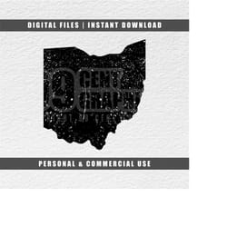 ohio svg, united states svg, distressed svg, cricut svg, engraving file svg, cut file svg, instant download