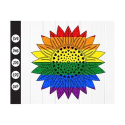 pride sunflower svg,lgbt sunflower svg cut file,lgbtq pride month,rainbow sunflower clipart,lgbt pride svg,instant downl