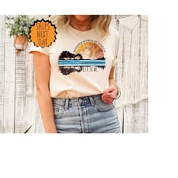 whisper words of wisdom let it be shirt, inspirational quote shirt, song lyrics shirt, retro sunset shirt, guitar shirt,