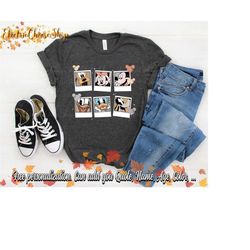 retro disney mickey polaroid shirt, mickey and friends shirt, disneyland shirt, disneyworld shirt, disney family trip sw