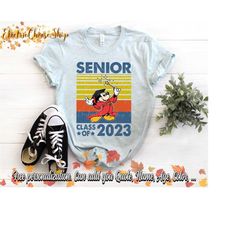 mickey senior 2023 shirt, class of 2023 tee, disney vintage seniors shirt, disney graduation tee, graduate shirt, 2023 g