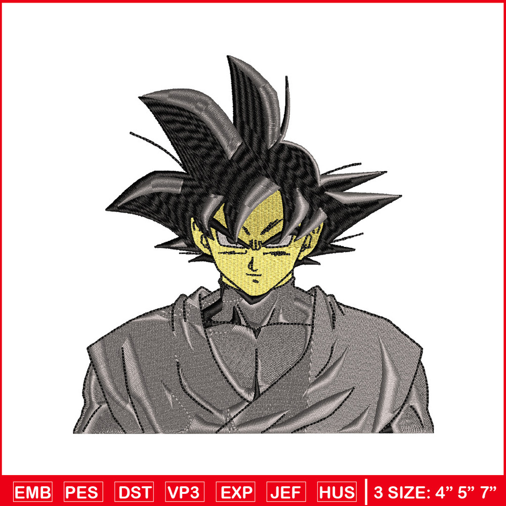 Goku black embroidery design, Dragonball embroidery, Anime design, Embroidery shirt, Embroidery file, Digital download.jpg