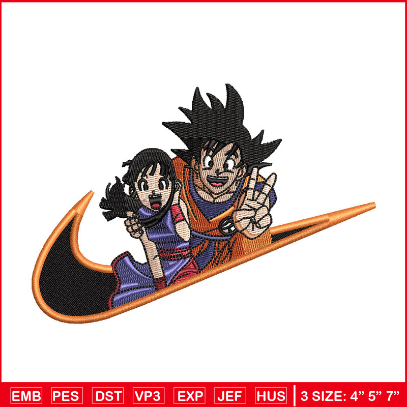 Goku chichi embroidery design, Dragonball embroidery, Nike design, Embroidery shirt, Embroidery file, Digital download.jpg