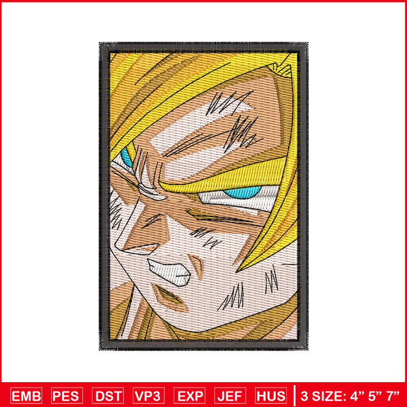 Goku frame embroidery design, Dragonball embroidery, Anime design, Embroidery shirt, Embroidery file, Digital download.jpg