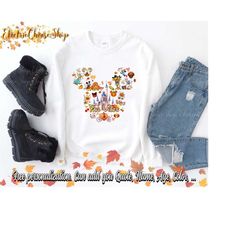 cute disney fall vibes matching shirts, matching disney fall shirts, fall disneyland sweatshirt,disney hallowen t-shirt