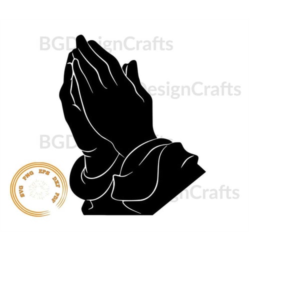 Pyaying Hand Cd R Dxf File Praying Hands Svg, Praying Hands Silhouette, Cut file, Clipa | Inspire ...