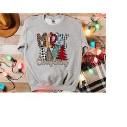 ladies merry christmas shirt, women christmas shirt, cute christmas shirt, women holiday shirt, leopard print christmas