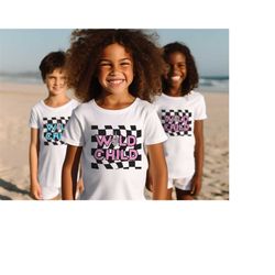 Wild Child Skeleton Hand Shirt for Kids, Wild Child Shirt, Skeleton Hand Child Shirt, Kids Retro Shirt, Funny Kids Shirt