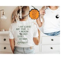he gave me the moon and stars infinity shirt, cousin beach t-shirt,team conrad shirt american eagle, bonrad gift shirt,