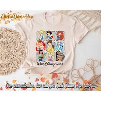 retro disney princess shirts, vintage disney princess , disney family matching shirt, funny princess disney shirt, disne