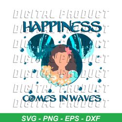 moana mickey ear svg happiness comes in waves svg file