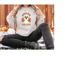 here for the boos sweatshirt, vintage halloween shirt, fall sweater, halloween costume party, ghost sweatshirt, hallowee