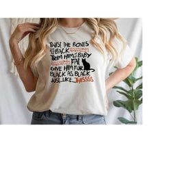 twist the bones shirt gift for halloween, halloween black cat shirt, black cat shirt, halloween cat shirt, witch spell s