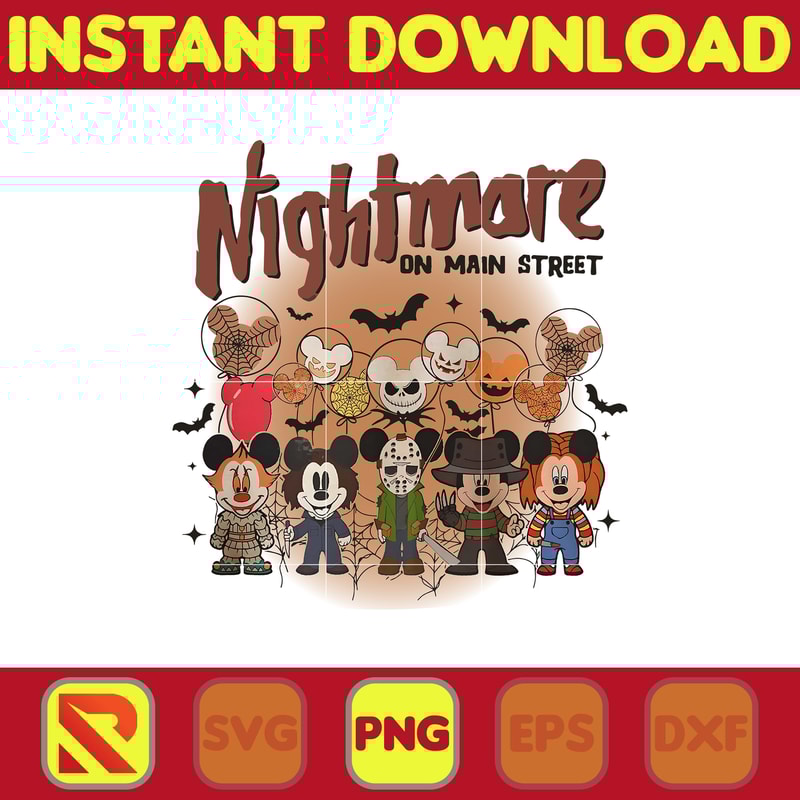 Nightmare On Main Street Png, Retro Halloween Png, Spooky Vibes Png, Trick Or Treat Png, Halloween Masquerade, Halloween Shirt Png (2).jpg