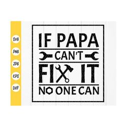 if papa can't fix it no one can svg, fathers day shirt svg, best papa svg, gift for dad, best father svg, instant downlo