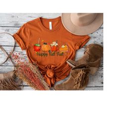 happy fall y'all t-shirt, cute fall shirt, happy fall shirt, autumn shirt, thanksgiving shirt, fall thanksgiving shirt,